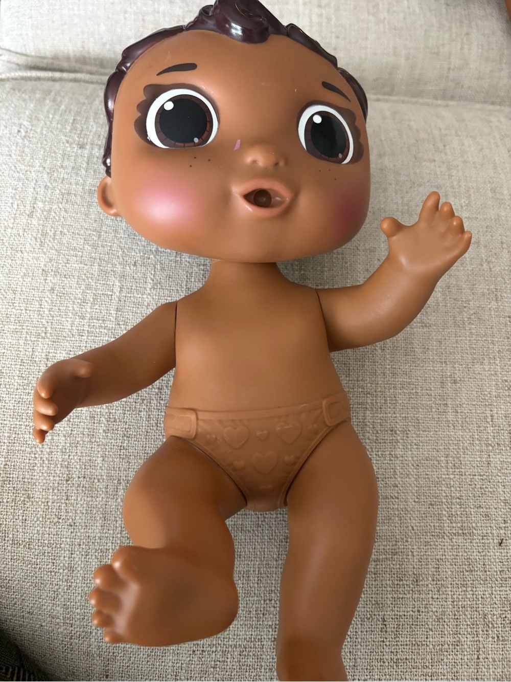 Baby Doll with Molded Heart Diaper Moveable Arms and Legs